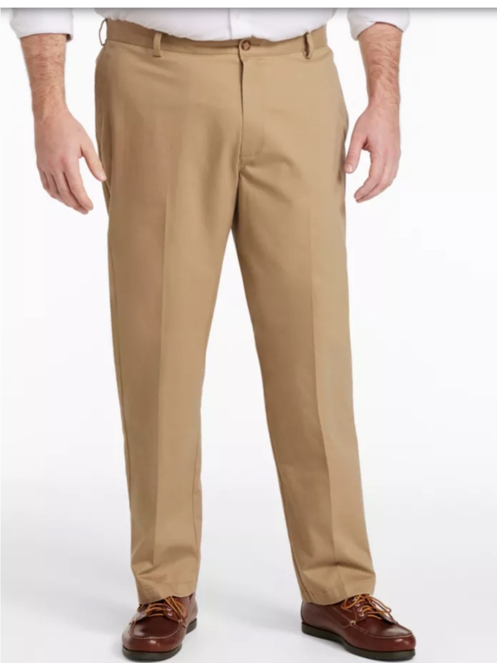 L.L.Bean Size40 Leg 32 Comfort Waist Double L® Chinos, Classic Fit Plain Front